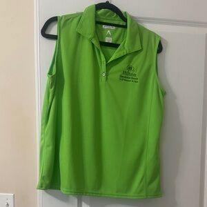 Antigua Green Sleeveless Polo Top